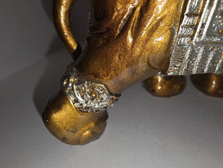 Decorative Elephant Figurine with Raised Trunk