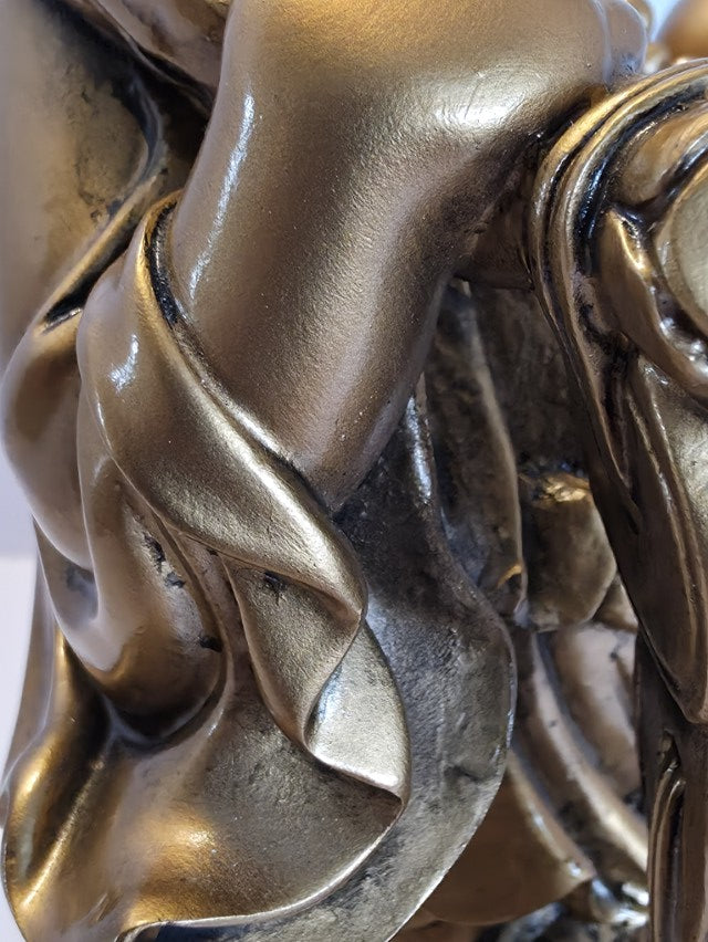 Gold Laughing Buddha Figurine with Ball – Lucky Charm for Protection, Wisdom & Prosperity