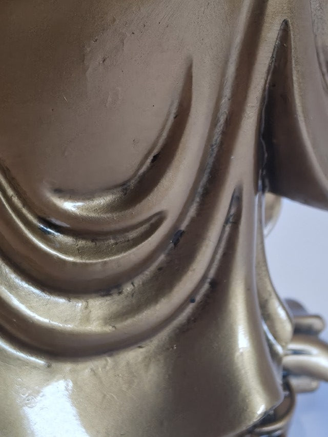 Gold Laughing Buddha Figurine with Ball – Lucky Charm for Protection, Wisdom & Prosperity