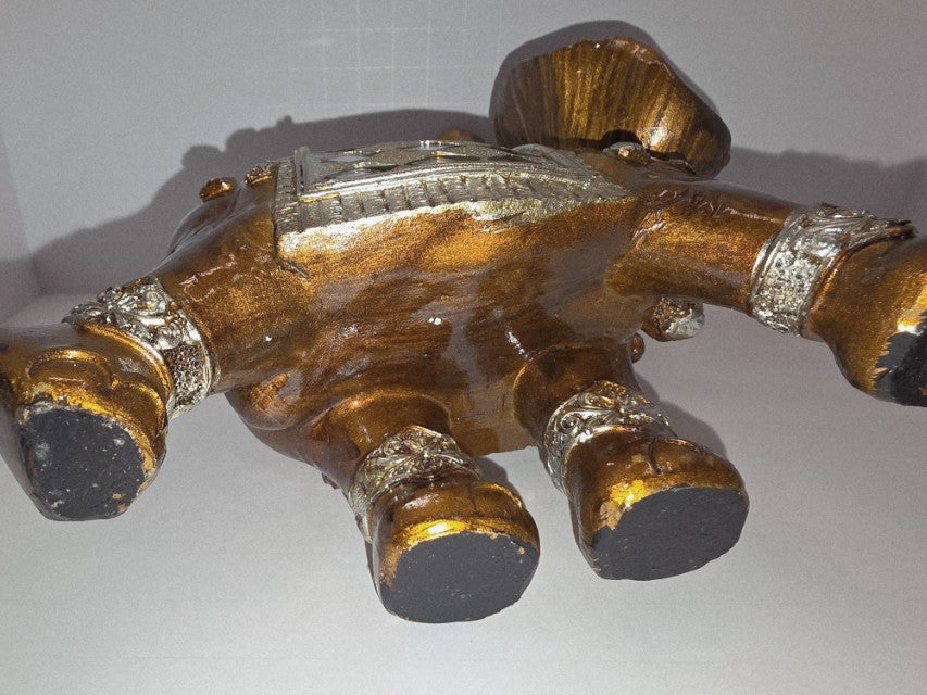 Decorative Elephant Figurine with Raised Trunk