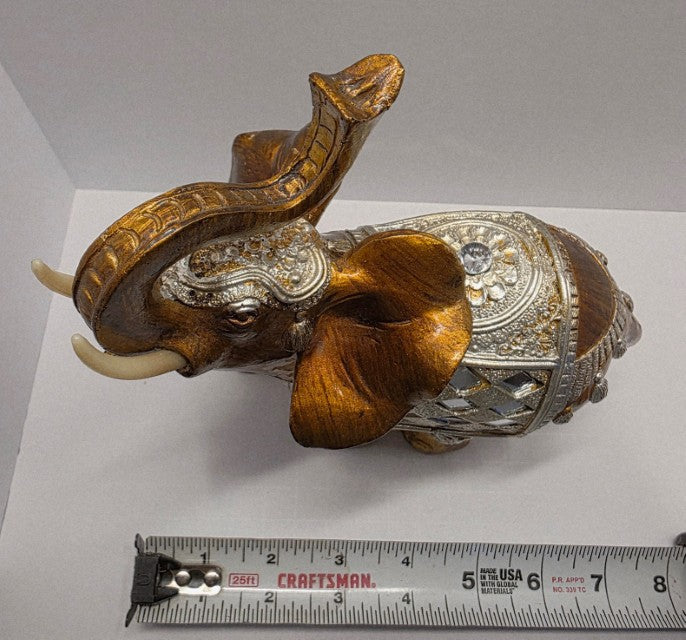 Decorative Elephant Figurine with Raised Trunk