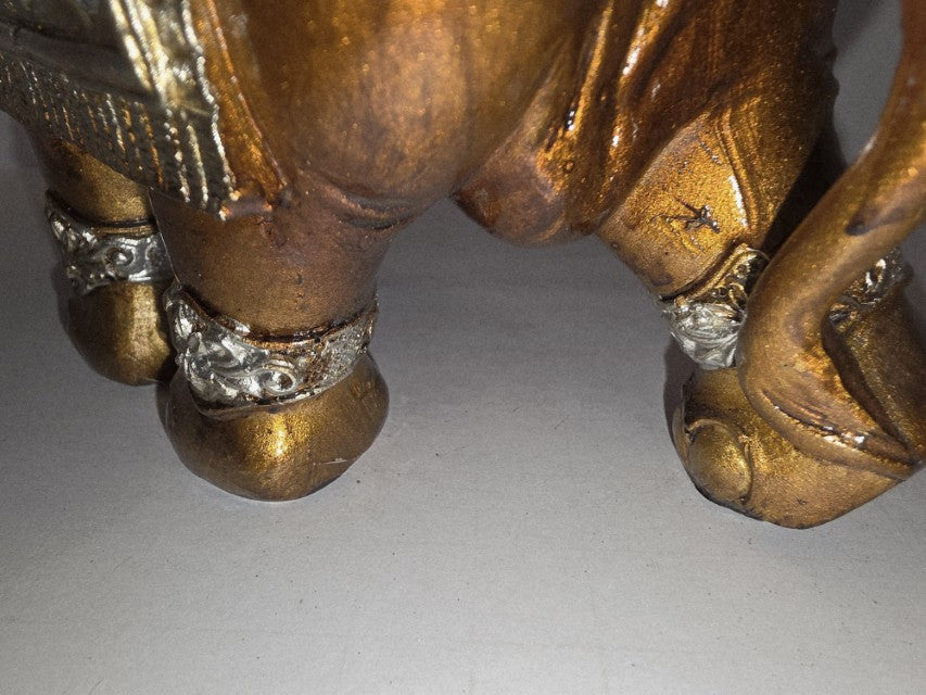 Decorative Elephant Figurine with Raised Trunk