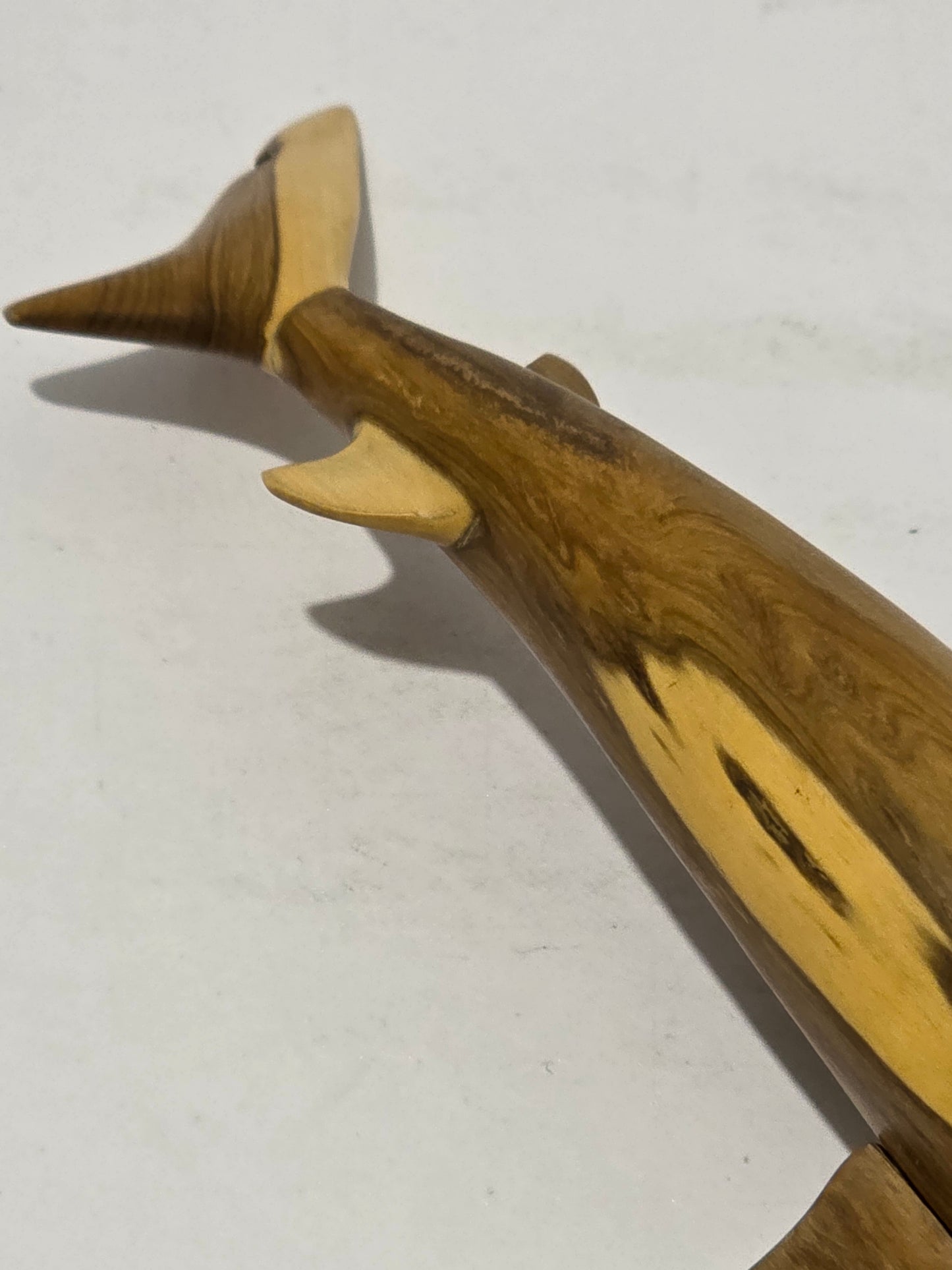 Set of 2 Wooden Shark Figurines