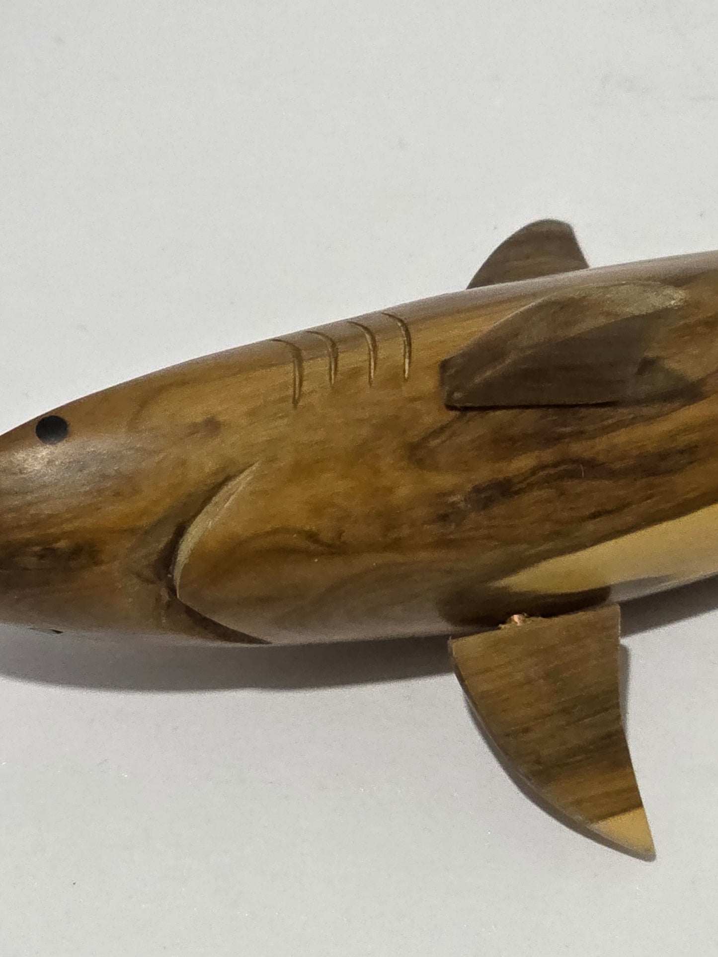 Set of 2 Wooden Shark Figurines