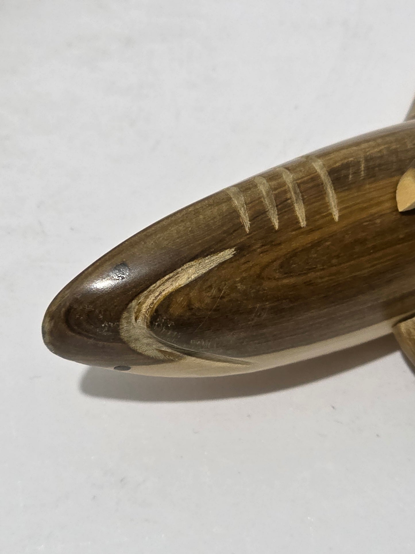 Set of 2 Wooden Shark Figurines
