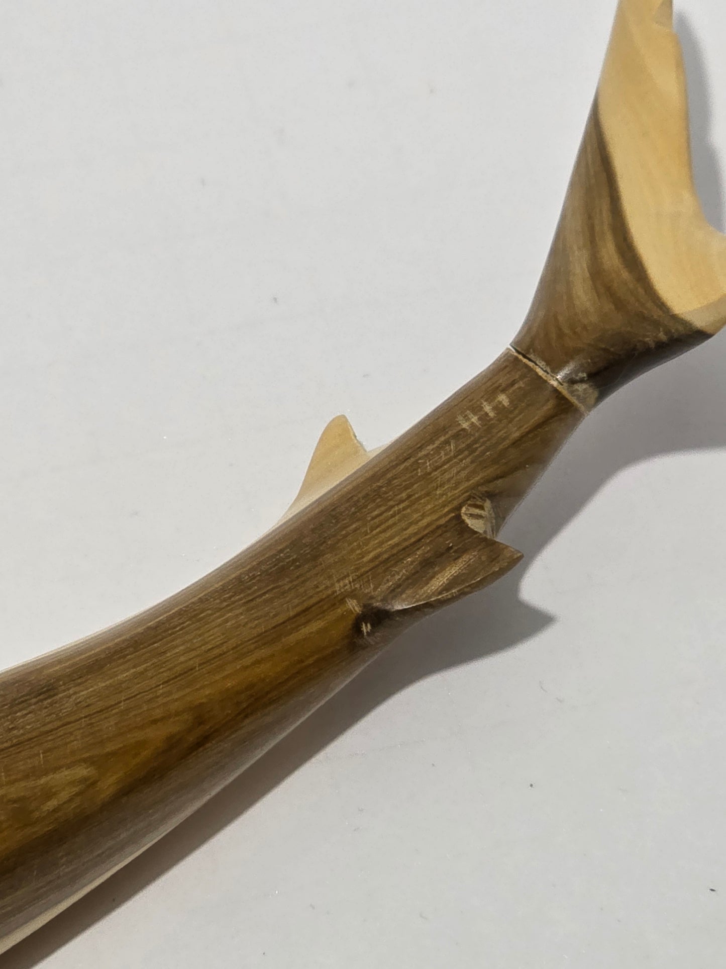 Set of 2 Wooden Shark Figurines