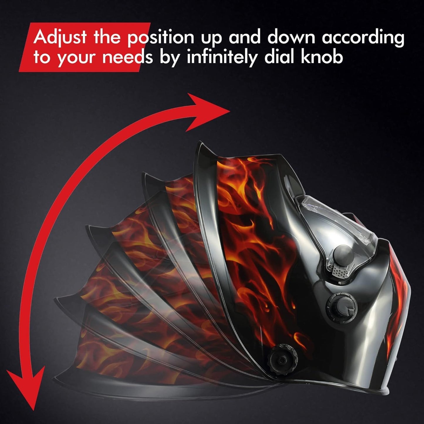 Welding Helmet Solar Powered Auto Darkening, Wide Shade 9-13 TIG MIG ARC Hood